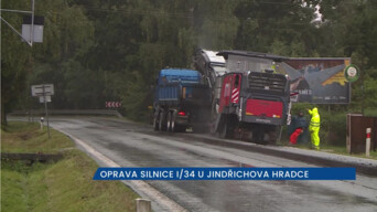 Oprava silnice I. třídy u Jindřichova Hradce potrvá do konce října