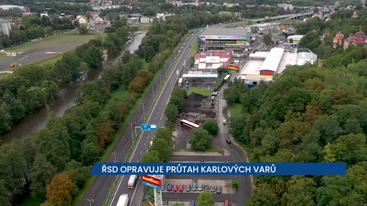 Ředitelství silnic a dálnic opravuje průtah Karlových Varů