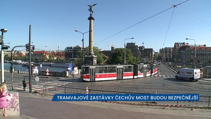 Tramvajové zastávky Čechův most budou bezpečnější