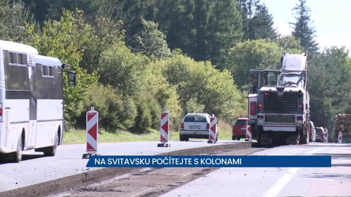 Na Svitavsku počítejte s kolonami, ŘSD opravuje vozovku před tunelem Hřebeč