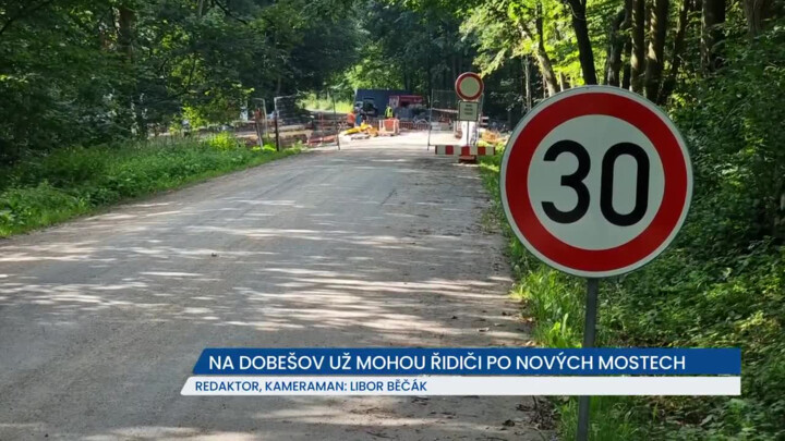 Na Dobešov už řidiči mohou po nových mostech
