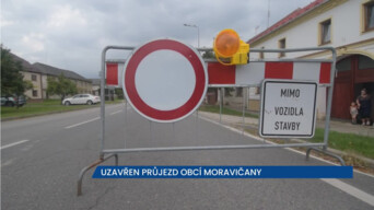 Průjezd obcí Moravičany je uzavřen