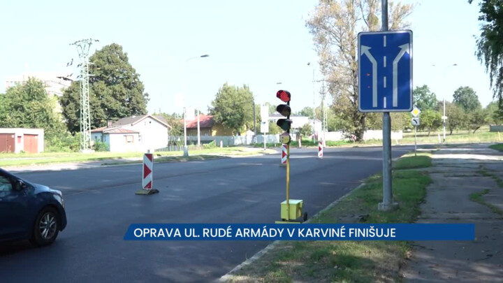 Oprava ulice Rudé Armády finišuje, silnice bude nově dvoupruhová