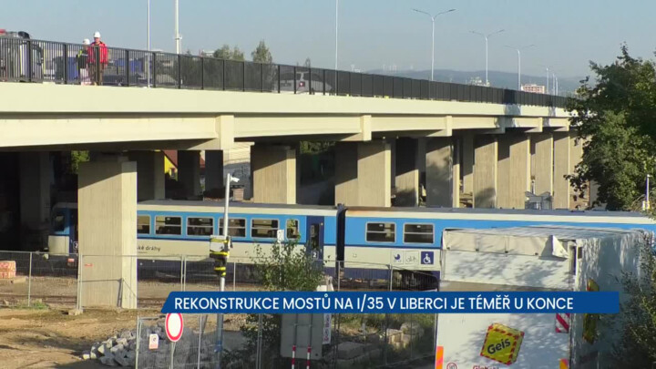 Rekonstrukce mostů na I/35 na průtahu Libercem finišuje
