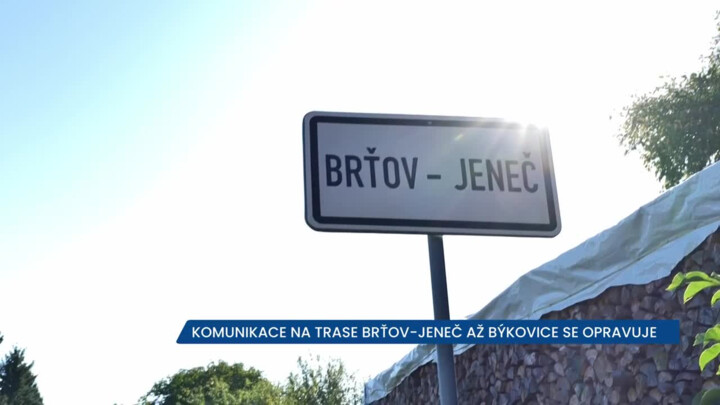 Na trase Brťov-Jeneč a Býkovice se rekonstruuje vozovka, řidiče čeká uzavírka a objížďka