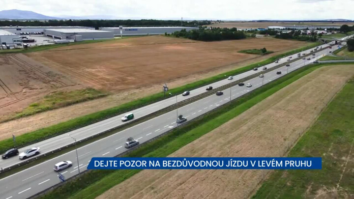 Dejte pozor na bezdůvodnou jízdu v levém pruhu