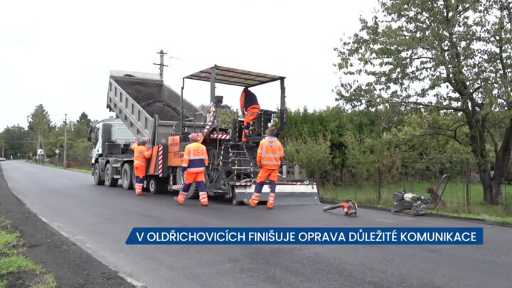 V Oldřichovicích finišuje oprava silnice III/4681, kterou museli řidiči objíždět