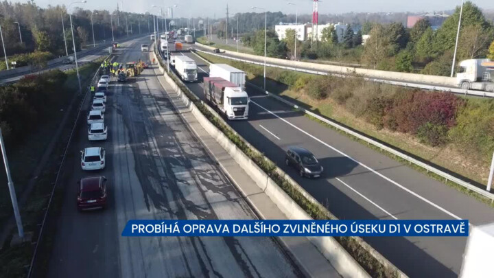 Na D1 v Ostravě dejte pozor, ŘSD nechalo opravit další zvlněný úsek dálnice