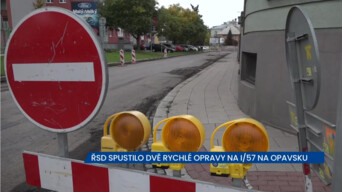 ŘSD spustilo dvě rychlé opravy na I/57 v Brance u Opavy a v samotné Opavě