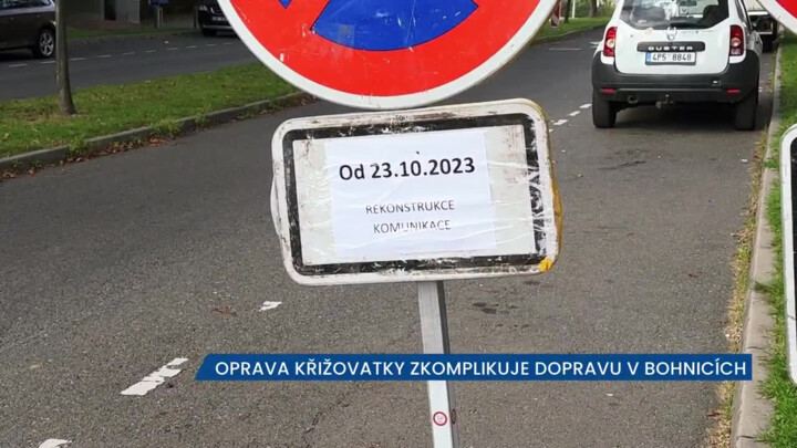 Oprava křižovatky komplikuje dopravu v Bohnicích, počítejte se zdržením a buďte opatrní