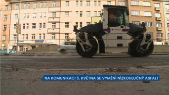 Na komunikaci 5. května v Praze se vymění nízkohlučný asfalt, počítejte s komplikacemi