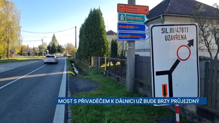 Most s přivaděčem k dálnici u Paskova už bude brzy průjezdný