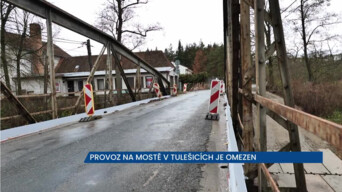 V Tulešicích probíhá provizorní rekonstrukce mostu, řidiči musí snížit rychlost a být opatrní