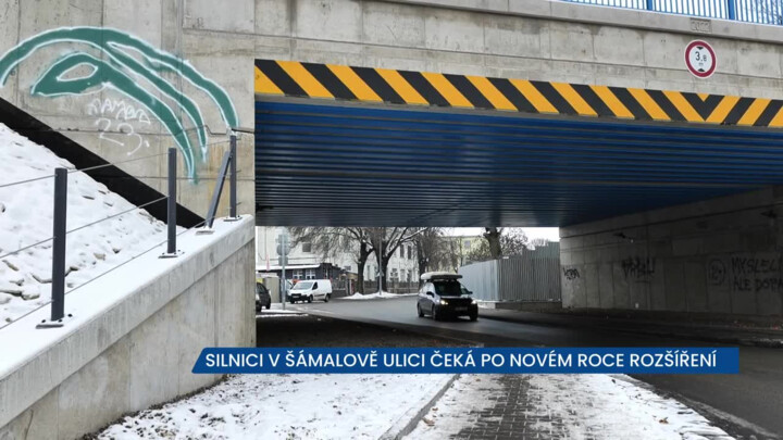 Silnici v brněnské ulici Šámalova čeká rozšíření, provoz je stále sveden do jednoho pruhu