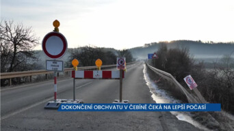 Rekonstrukce obchvatu v Čebíně se protáhla, na vjezdu do obce platí uzavírka