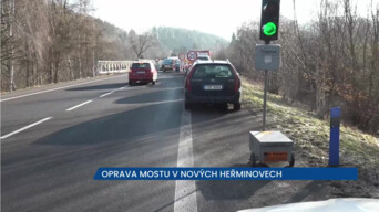 ŘSD opravuje most v Nových Heřminovech, dopravu tady řídí semafory