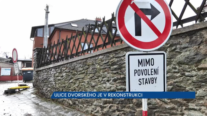 Ulice Dvorského v Třebíči je v rekonstrukci, řidiči neprojedou