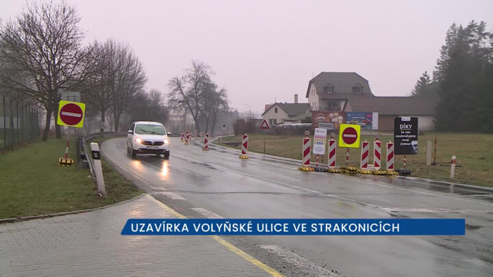 ŘSD a Strakonice opravují Volyňskou ulici, částečné i úplné uzavírky frekventované silnice potrvají s přestávkou dva roky