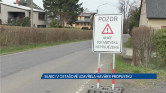 Na Ostašovské v Liberci se propadl propustek, silnice je uzavřená, na místě objízdné trasy