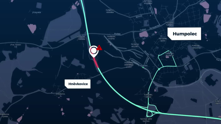 Sjezd k čerpací stanici v blízkosti Humpolce je rizikové místo, vyznačuje se vysokou nehodovostí