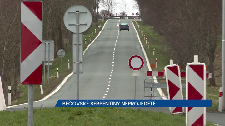 Bečovské serpentiny na Plzeň neprojedete, komunikace I/20 je uzavřena až po Krásné údolí