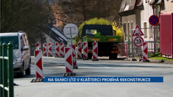 Na silnici I/13 v Klášterci nad Ohří probíhá rekonstrukce, dávejte pozor na změny v dopravním značení