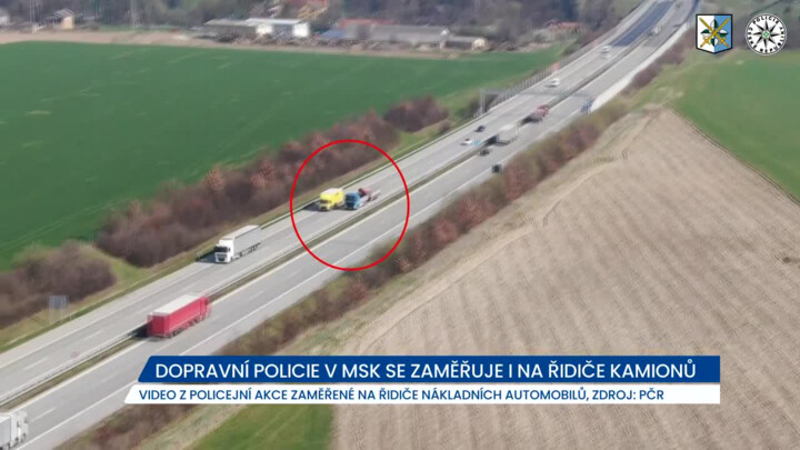 Dopravní policie v MSK se zaměřuje i na řidiče kamionů, často brzdí provoz