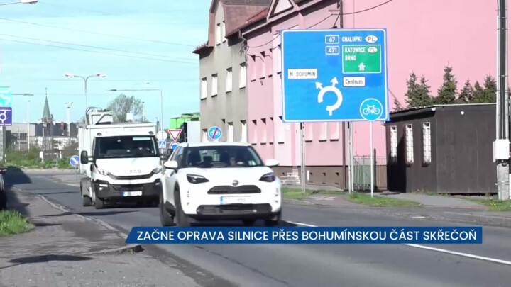 Začíná oprava silnice přes bohumínskou část Skřečoň, dejte na místě pozor