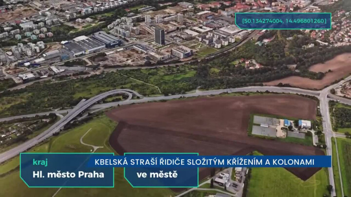 Pražská ulice Kbelská straší řidiče složitým křížením a kolonami