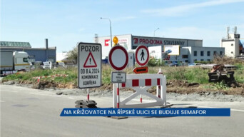 Křižovatka s ulicemi Řípská a Šmahova v brněnské Slatině je v rekonstrukci