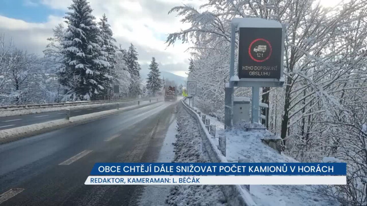 Obce chtějí dále snižovat počet kamionů v Beskydech, kamiony zde vjíždějí i přes zákaz