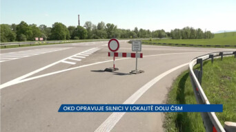 OKD opravuje silnici v lokalitě Dolu ČSM, řidiči musí počítat s objížďkami