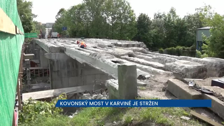 Kovonský most v Karviné je stržen, na místě jsou objízdné trasy