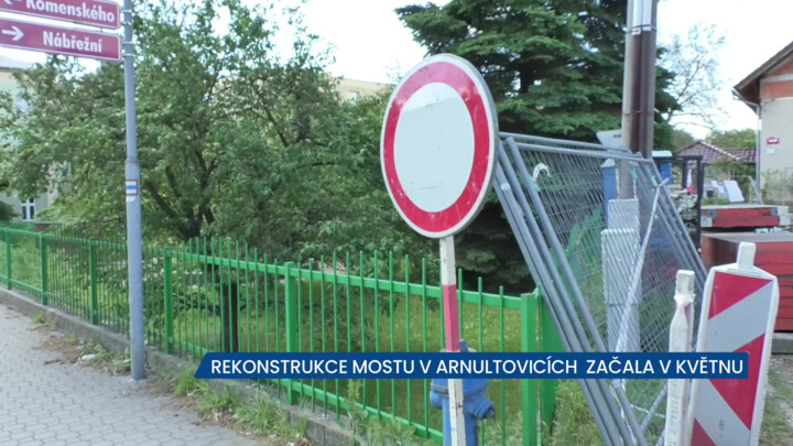 V Arnultovicích se rekonstruuje most, řidiči tudy neprojedou