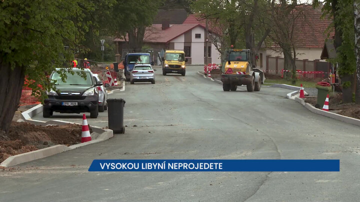 Vysokou Libyní neprojedete, v plném proudu je oprava průtahu obcí