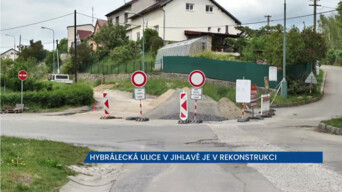 Hybrálecká ulice v Jihlavě je uzavřena, probíhá její kompletní rekonstrukce