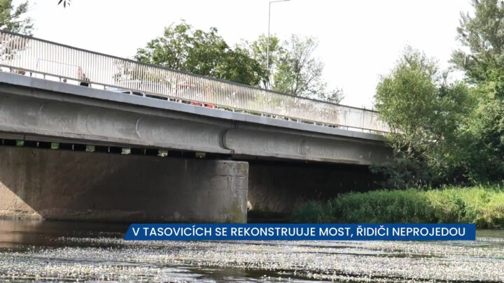 Most v Tasovicích je v rekonstrukci, řidiči neprojedou