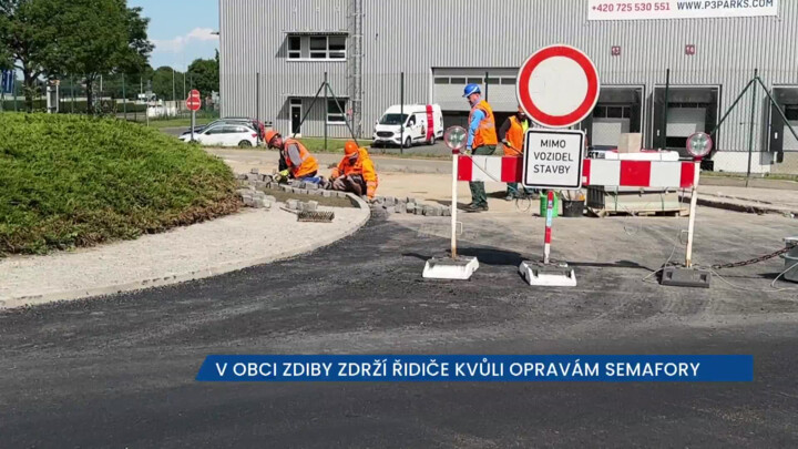 V obci Zdiby zdrží řidiče kvůli opravám semafory