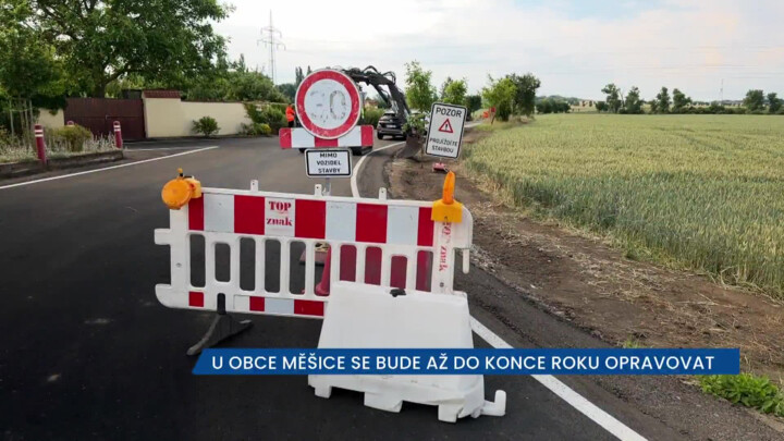 U obce Měšice se bude až do konce roku opravovat, objízdné trasy se budou měnit