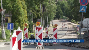 V Hranicích začala oprava Zborovské, na místě jednosměrný provoz a postupné uzavírky