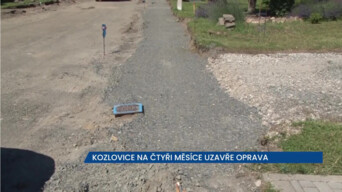 V Kozlovicích na Přerovsku budou čtyři měsíce dopravní komplikace, uzavřela je oprava tamní silnice