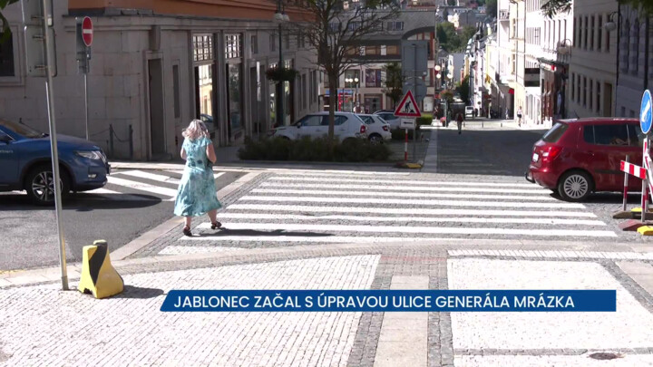 V centru Jablonce opravují rušnou silnici, práce ji od 3. července kompletně uzavřou