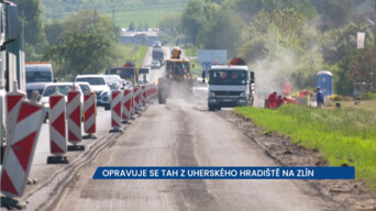 Opravuje se silnice z Uherského Hradiště do obce Bílovice