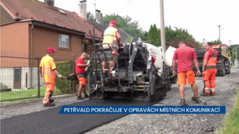 Petřvald pokračuje v opravách místních komunikací, některé silnice jsou zatím neprůjezdné