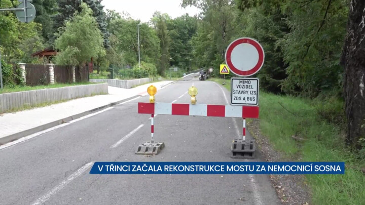 V Třinci rekonstruují most za nemocnicí Sosna, průjezd není možný