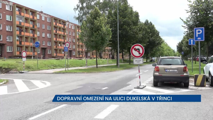 Na ulici Dukelská v Třinci probíhá rekonstrukce silnice, přibudou parkovací místa