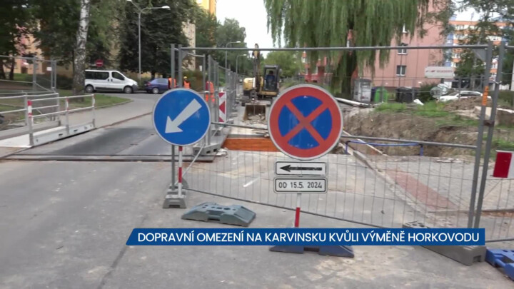 Na Karvinsku probíhá výměna horkovodu, stavební práce zasahují i do komunikací