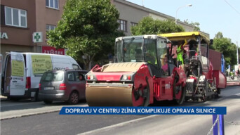Dopravu v centru Zlína komplikuje oprava silnice