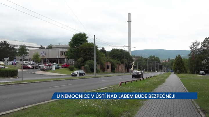 U nemocnice v Ústí nad Labem bude bezpečněji, radní schválili úpravy několika komunikací