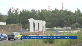 Stavba D1 u Přerova pokročila betonáží mostu, po vybudování se řidičům výrazně uleví